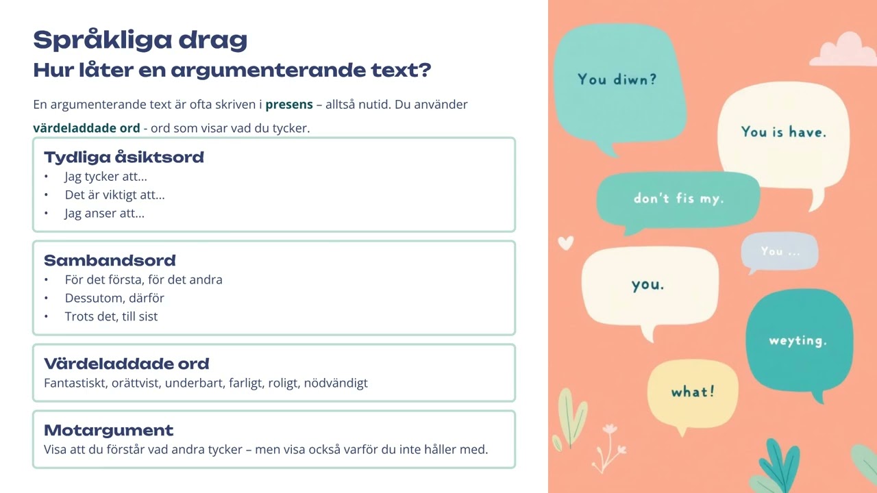 Vad är en argumenterande text