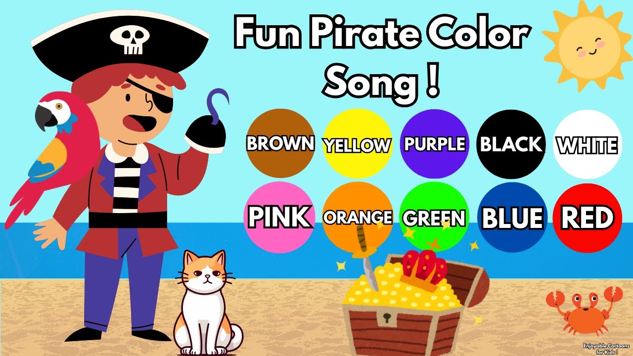 Learn Colors with Pirates! | Fun Treasure Hunt Song for Kids