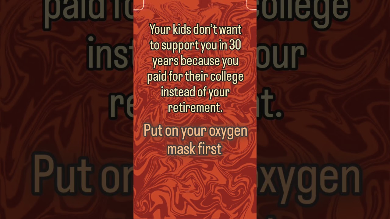 Secure your future today. 🌱 Just like the oxygen mask rule. #futureplanning #retirementplan