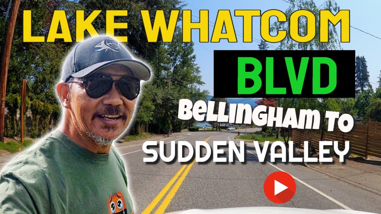 Driving On Lake Whatcom Blvd To Sudden Valley, Washington With Scenic Views