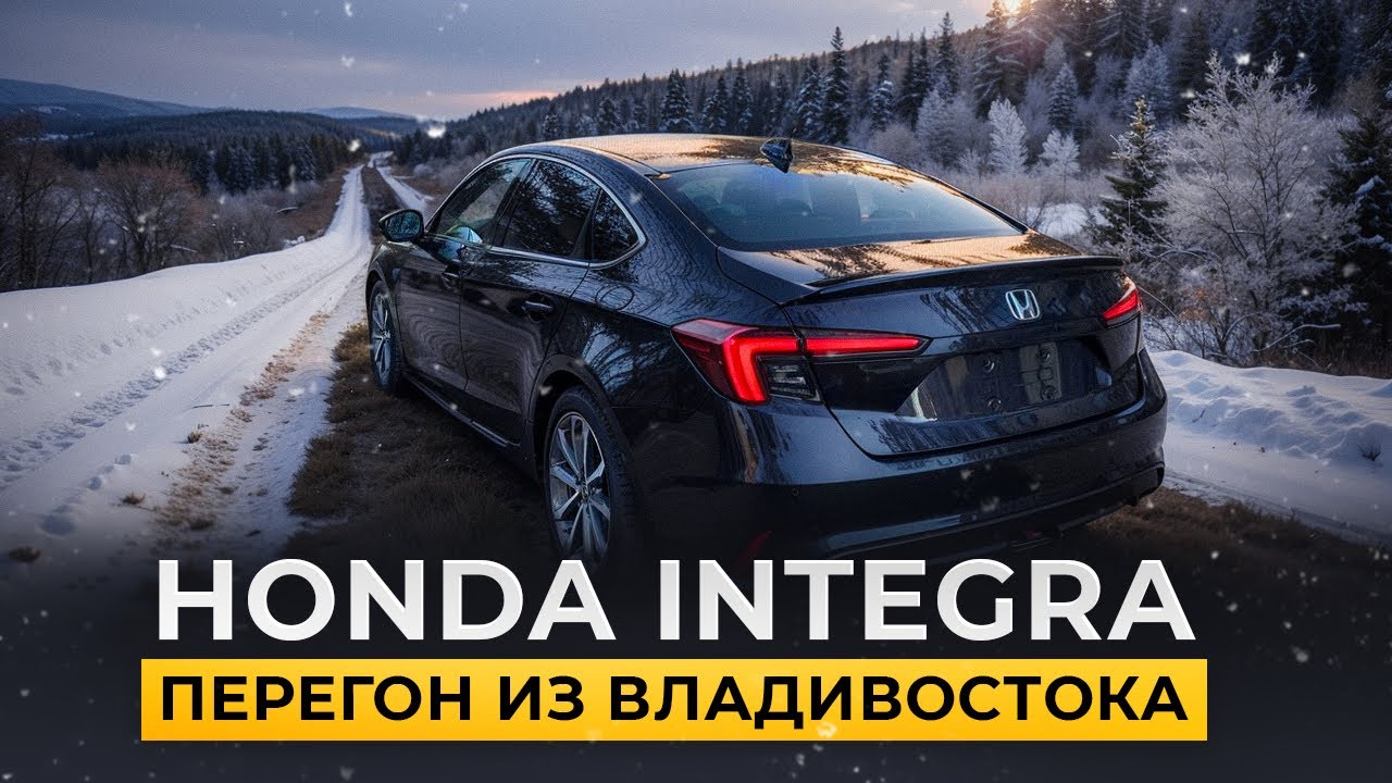 Honda Integra / Опасный гололед / Перегон авто из Владивостока 