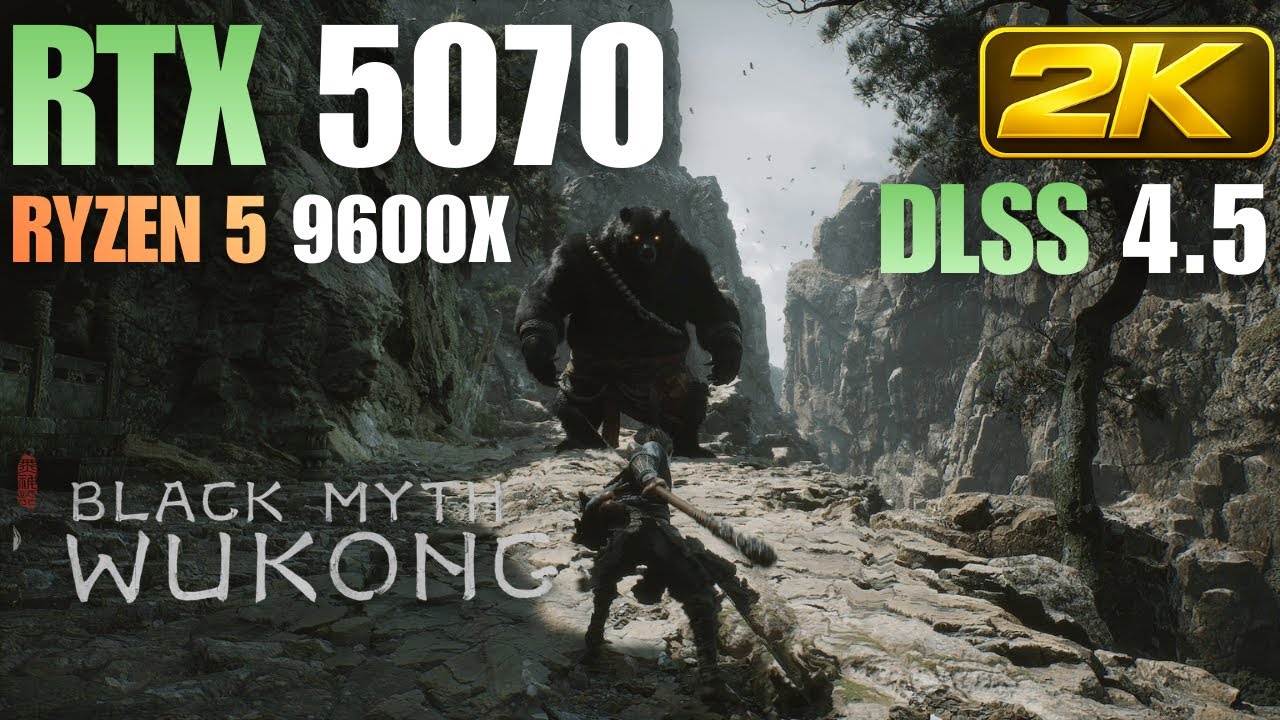 RTX 5070 + Ryzen 5 9600x | Black Myth Wukong DLSS 4.5 Benchmark | 1440p