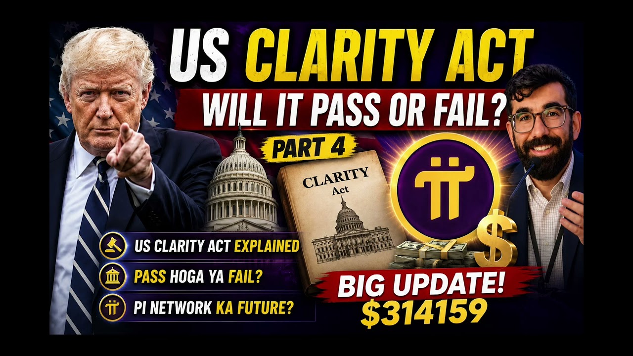 🚨 US CLARITY ACT BIG UPDATE | Will It Pass or Fail? | Pi Network Future 2026 | Part 4 | GCV $314159?