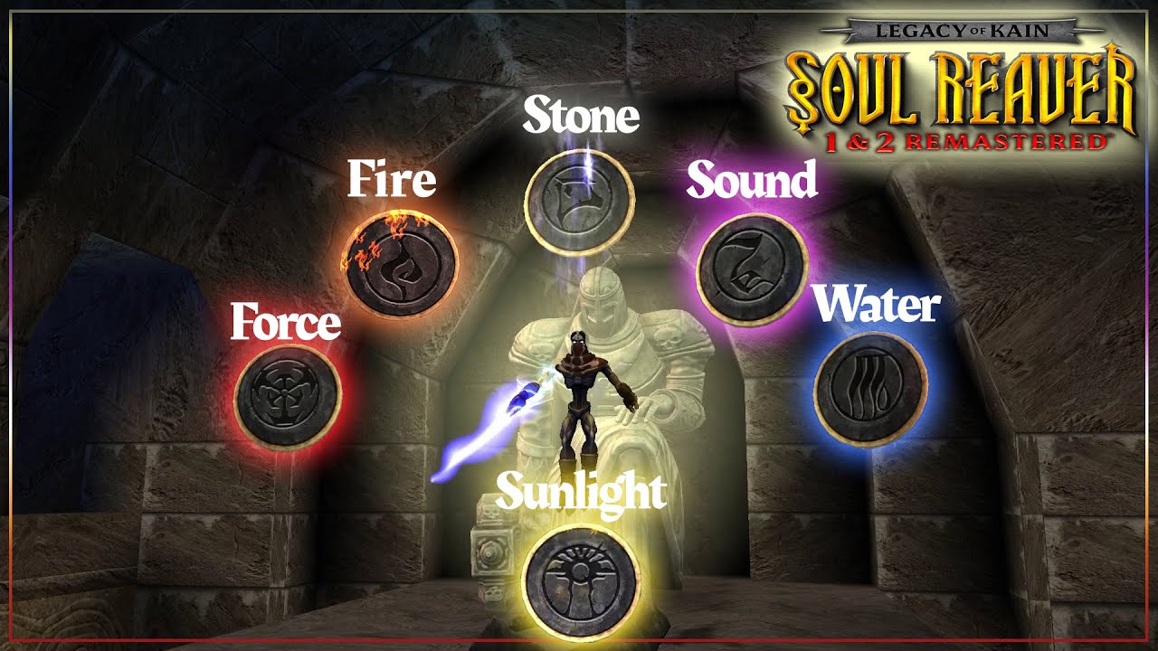 Legacy of Kain: Soul Reaver 1 Remastered | All 6 Glyphs (Force, Stone, Sound, Fire, Water, Sunlight)