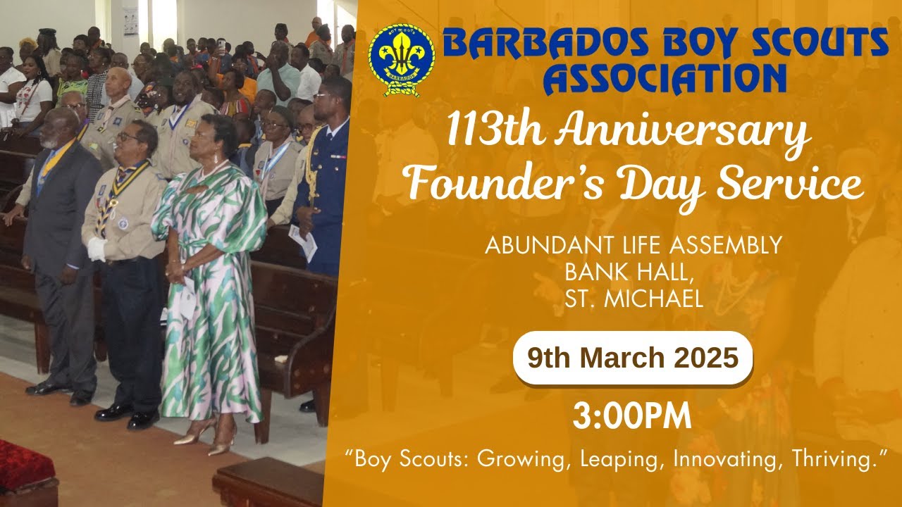 Barbados Boy Scouts Association 113th Anniversary Founder's Day Service & Parade