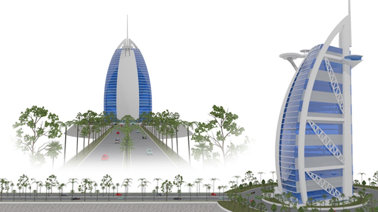 Dubai Tower Burj al Arab Hotels with ArchiCAD