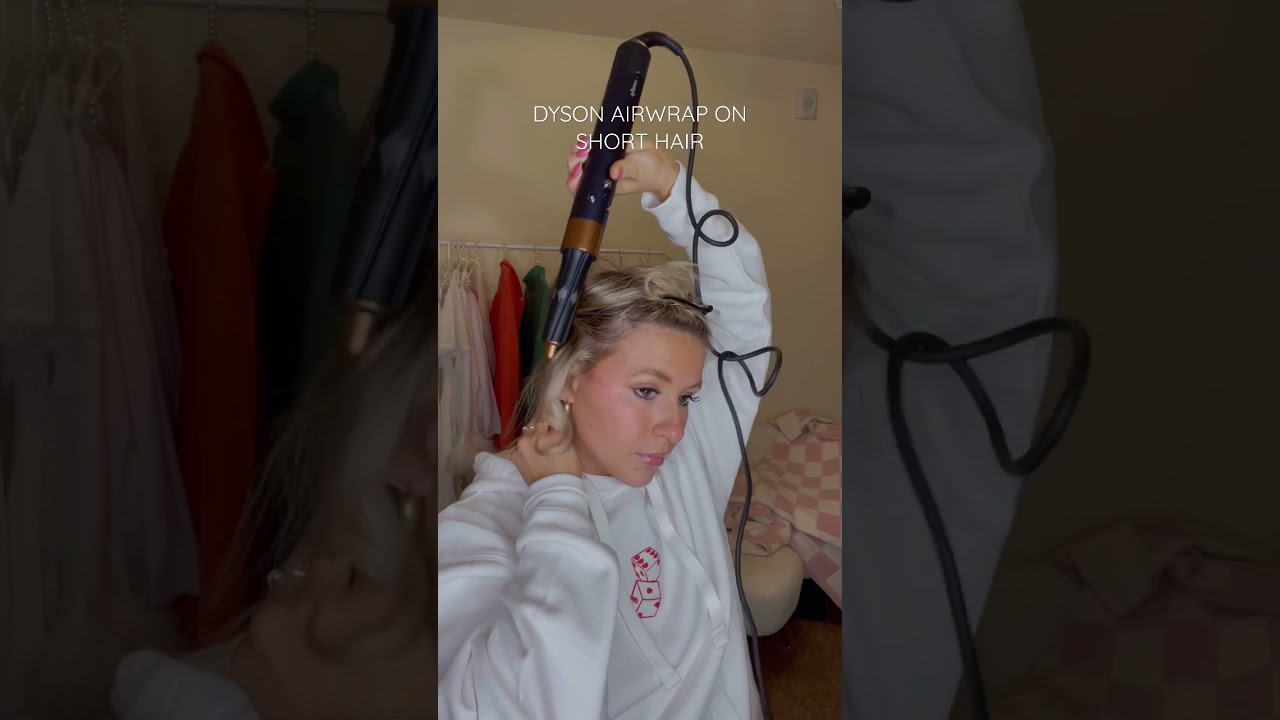 Dyson airwrap tutorial on short hair #hairhack #hairtips #hairtutorial #shorthairstyles #hairtrends