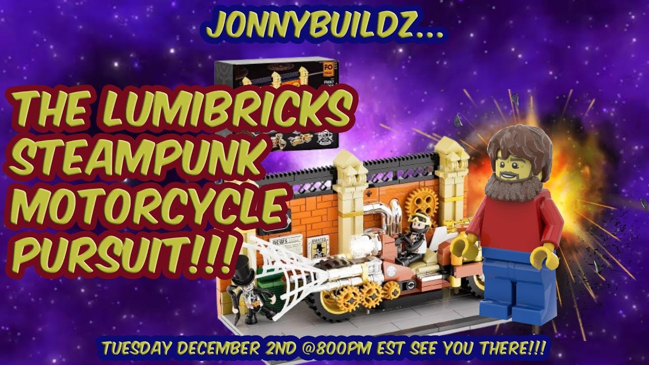JonnyBuildz Live Lumibricks Building Stream - The Motorcycle Pursuit!!!  Leaks and Reviews!!!