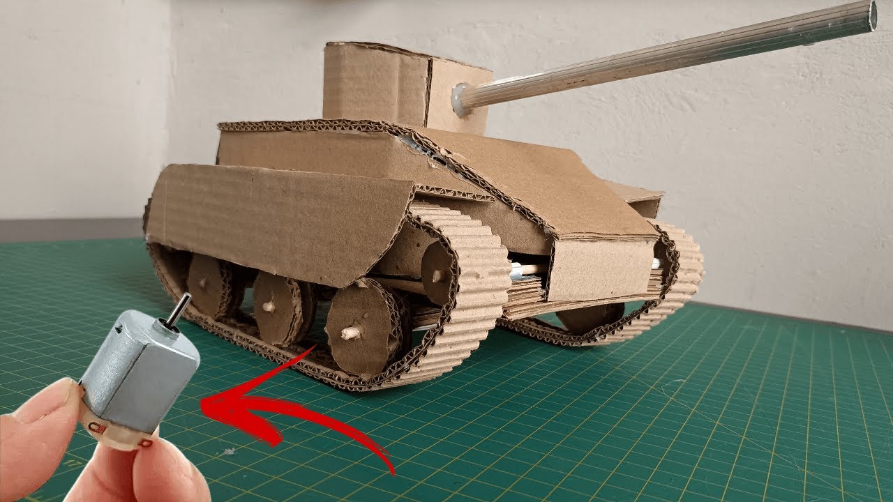 DIY - Tanque de Guerra em Papelão com Motores DC - Aprenda a Fazer
