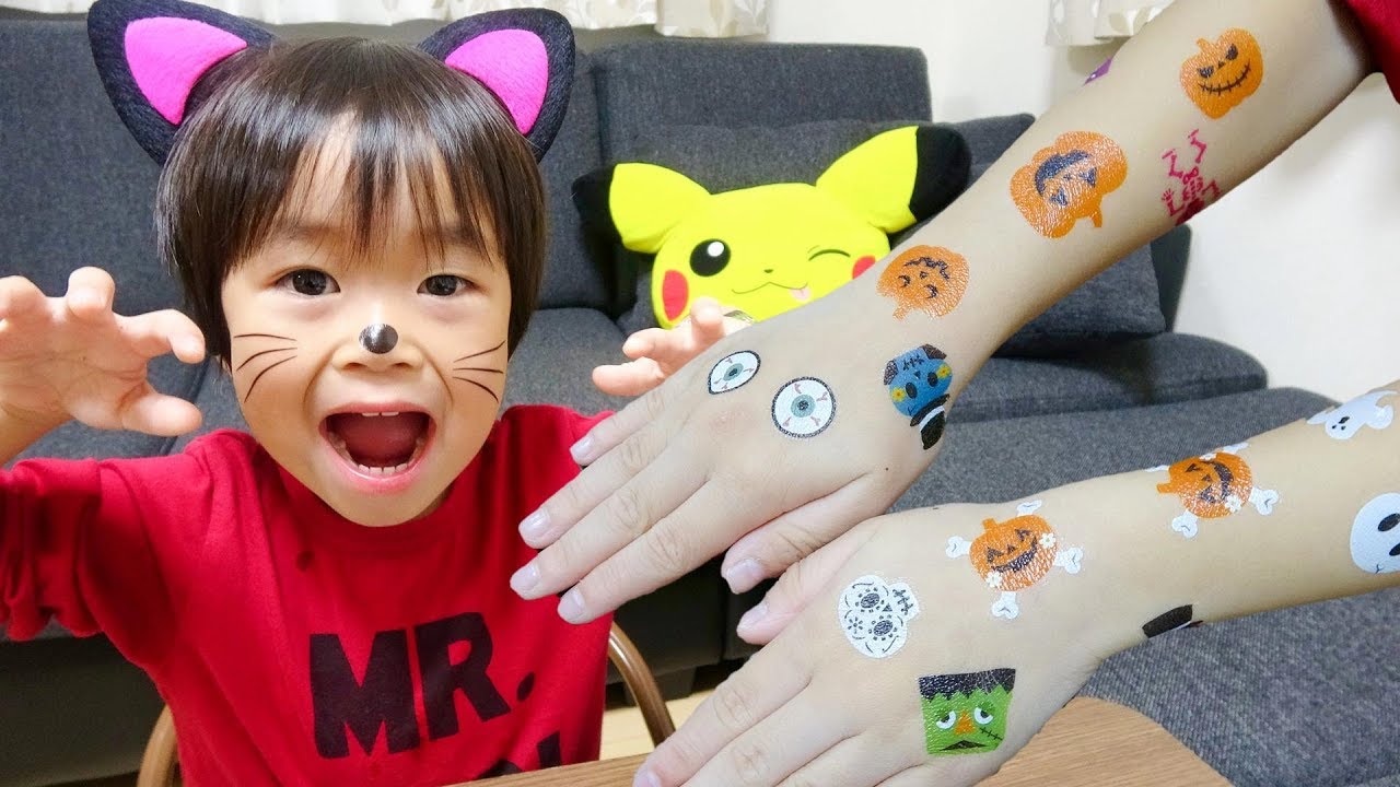 ハロウィンシールで遊ぼう！可愛い猫ちゃんになっちゃおう！ レオスマイル
