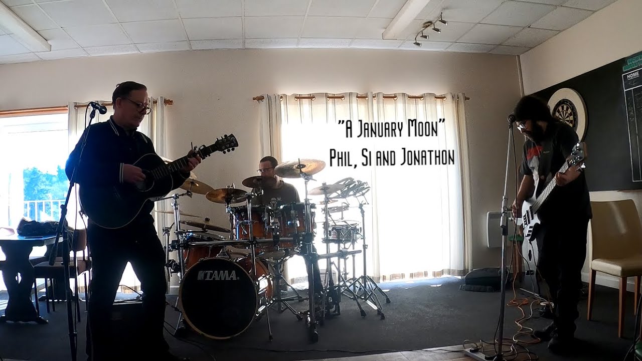 January Moon - rehearsal. Phil Wilson, Si and Jonathon
