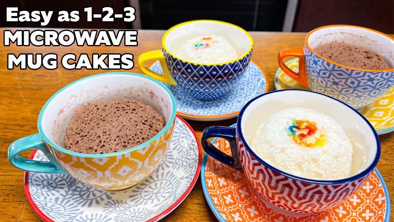 EASY AS 1 2 3 MICROWAVE MUG CAKES, 2 Ingredient Dessert Recipe