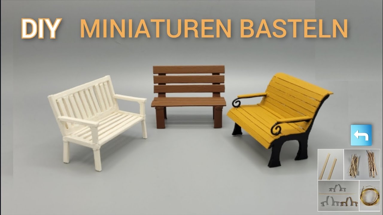 Tutorial: Mini-Bänke basteln / DIY: how to craft miniature benches