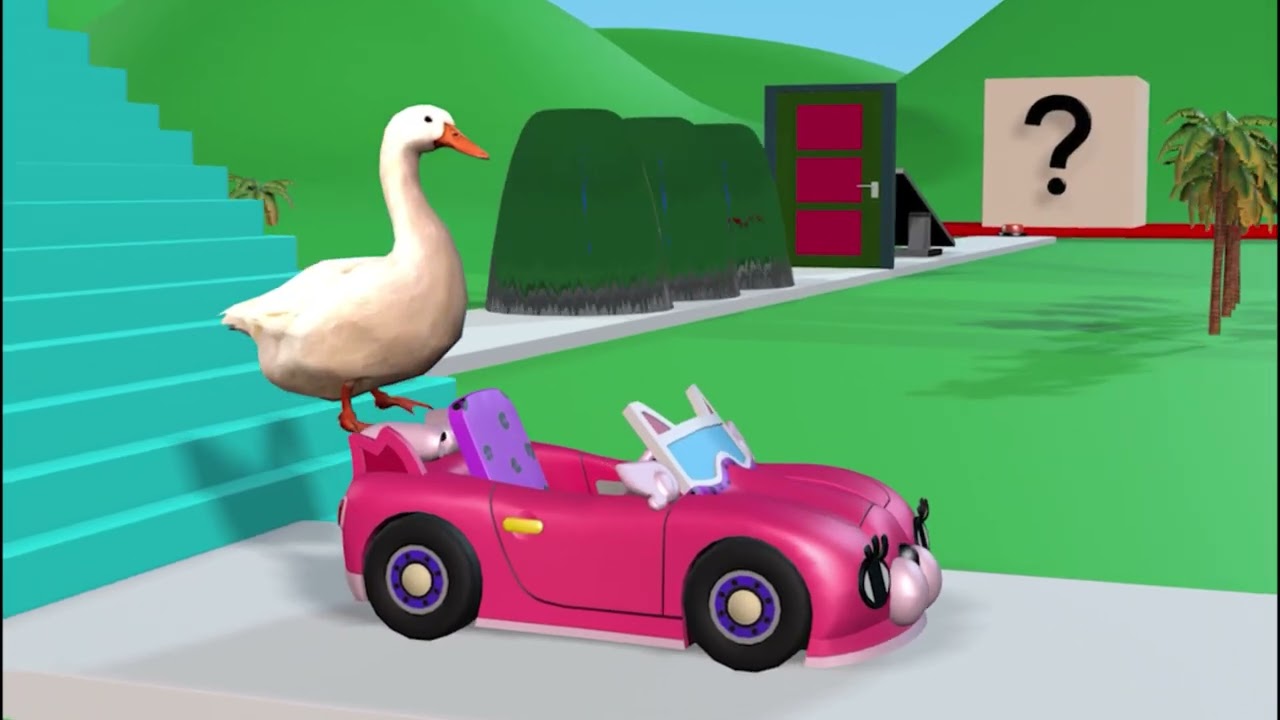 Long Slide Game With Elephant Gorilla Buffalo Hippopotamus Tiger - 3d Animal Game - Funny 3d Animals