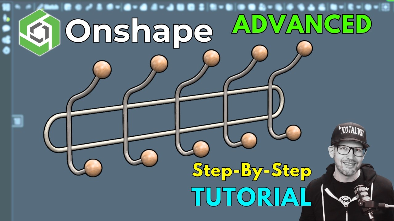 Пошаговый урок по Onshape — ПРОДВИНУТЫЙ УРОВЕНЬ — Вешалка для одежды — Заметание, Преобразование,...