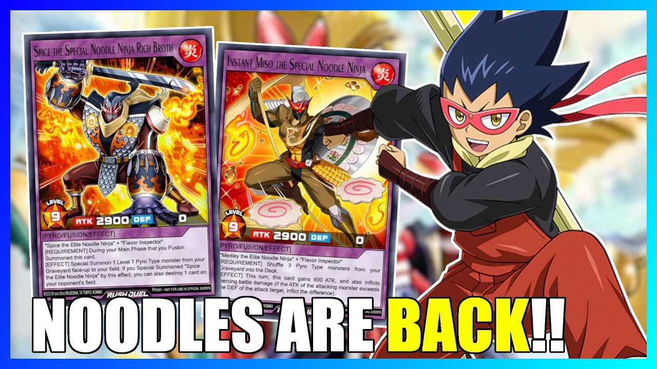NOODLES ARE STRONGER THAN EVER!! | Rush Duel Links Deck Profile: Noodle Ninjas!!