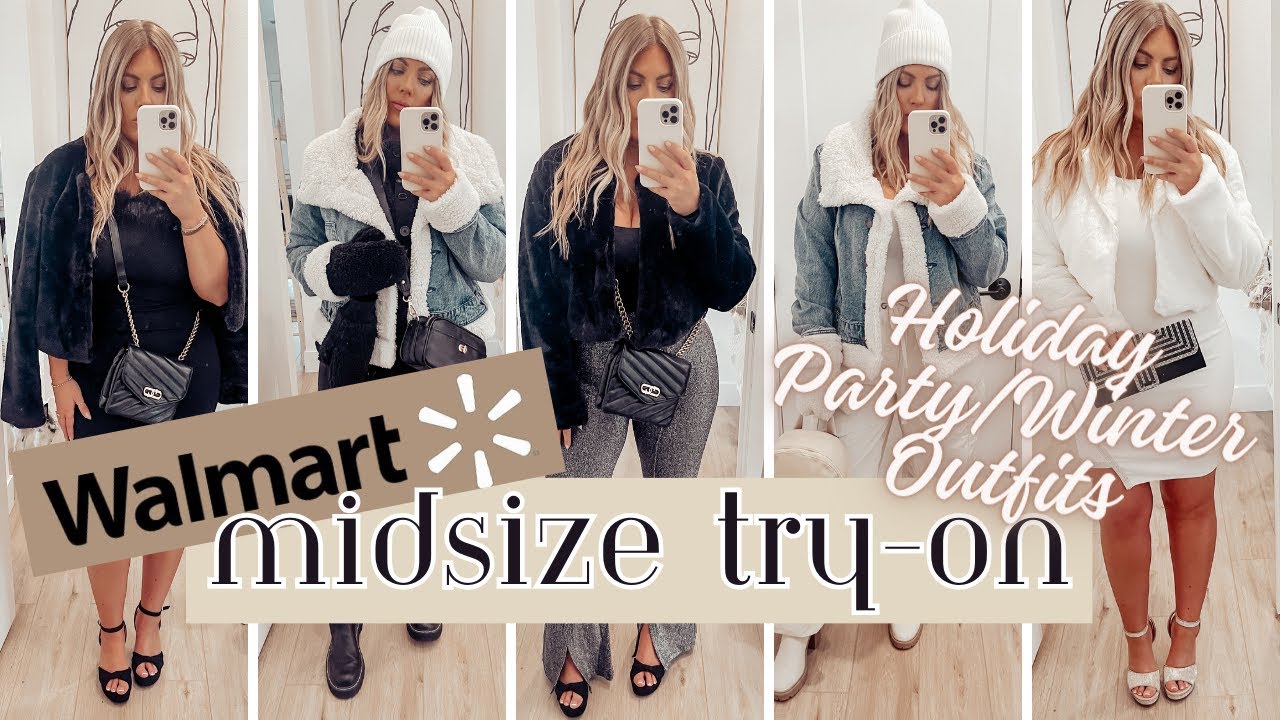 WALMART Midsize Holiday Party/Everyday Winter Outfits | TRY-ON | Winter 2023