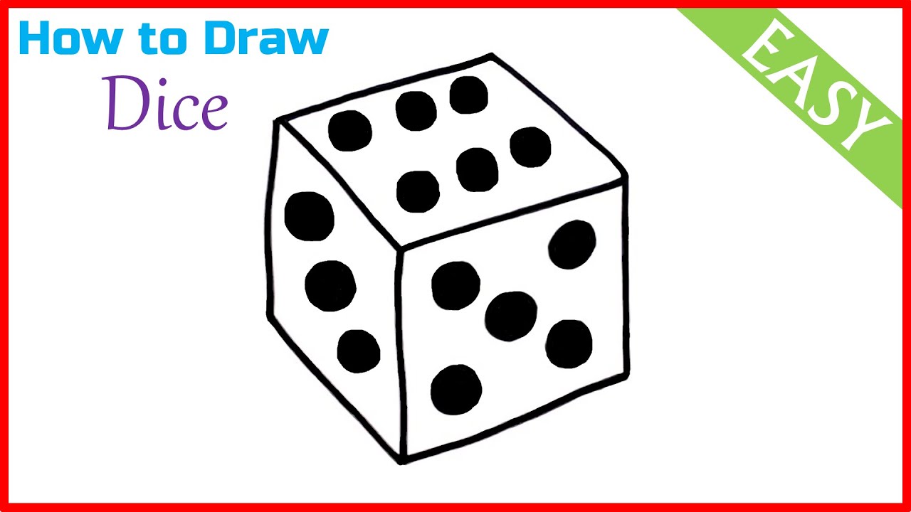 How to Draw Dice Step by Step | Dice Drawing Easy | Creative Drawing Ideas
