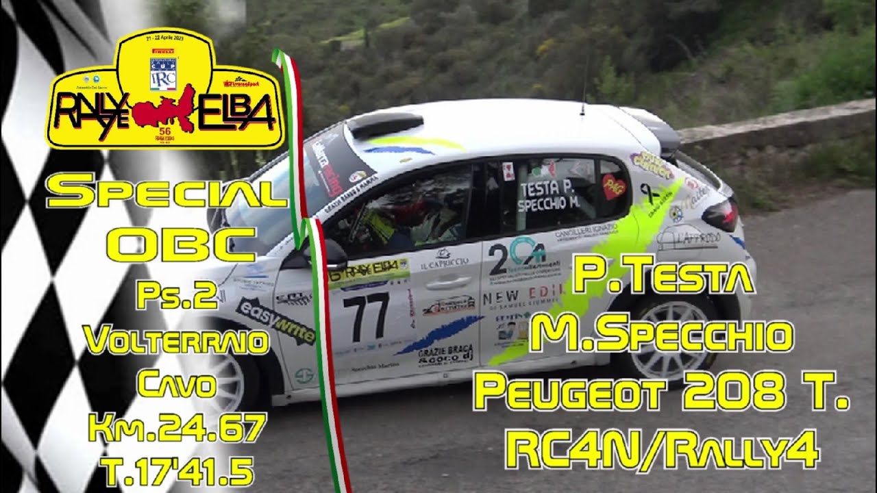 rally elba irc 2023 obc testa specchio ps2 volterraio cavo