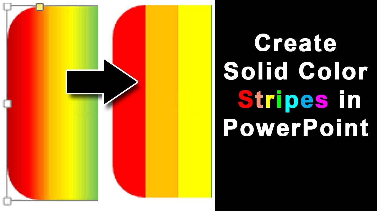 Turn PowerPoint gradient fills into solid Color Stripes.