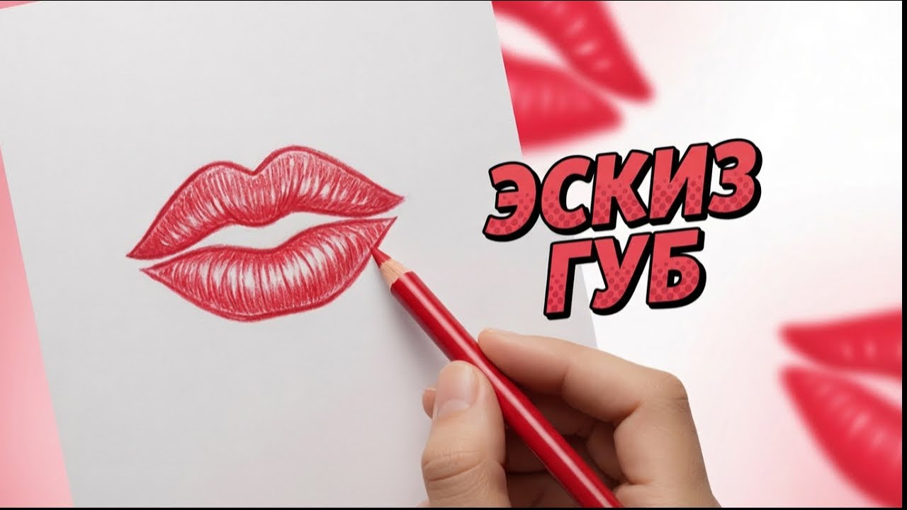 Перманентный макияж губ для новичков. Практика на бумаге пошагово