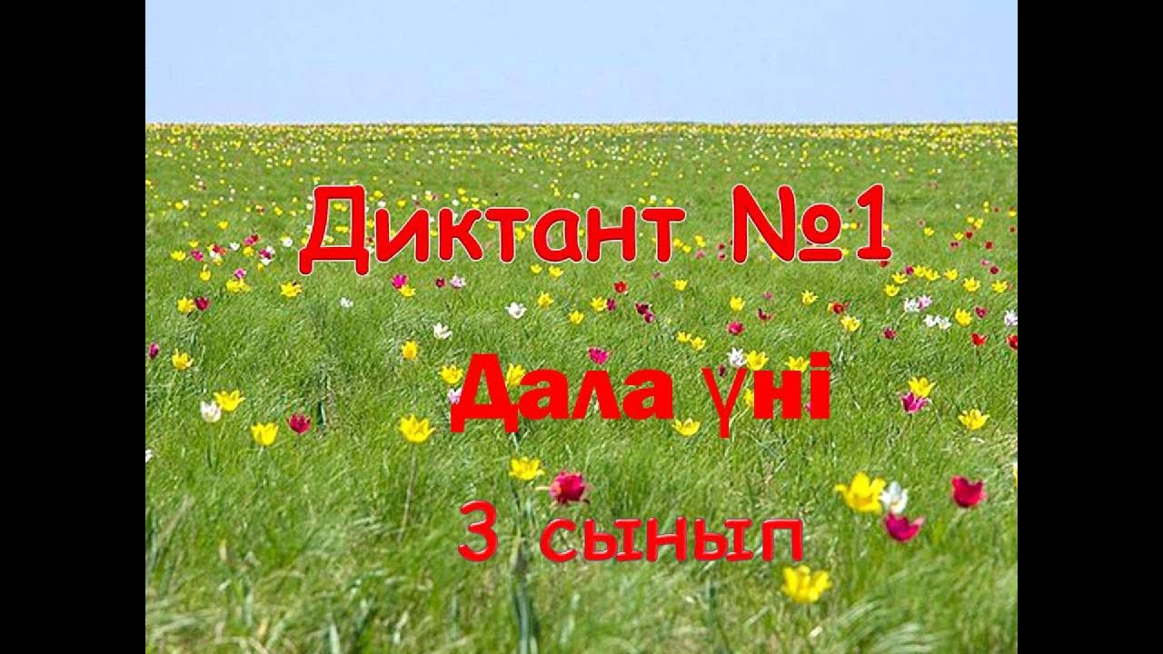 Қазақ тілі диктант 3 сынып.  «Дала үні» (44 сөз).