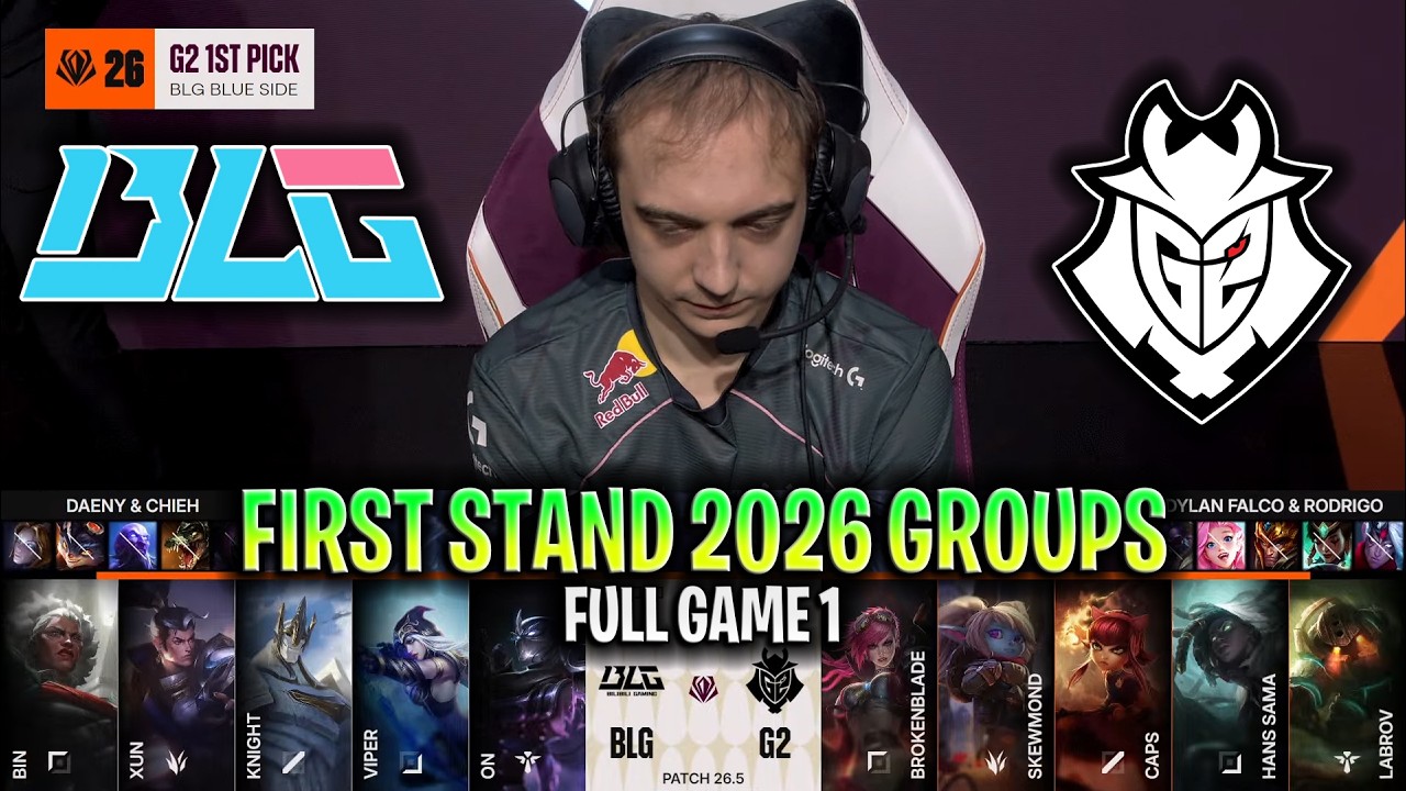 BLG против G2, Игра 1, 2026, Первый дивизион, Группы | Полная игра | BLG против G2 ESPORTS G1 202...