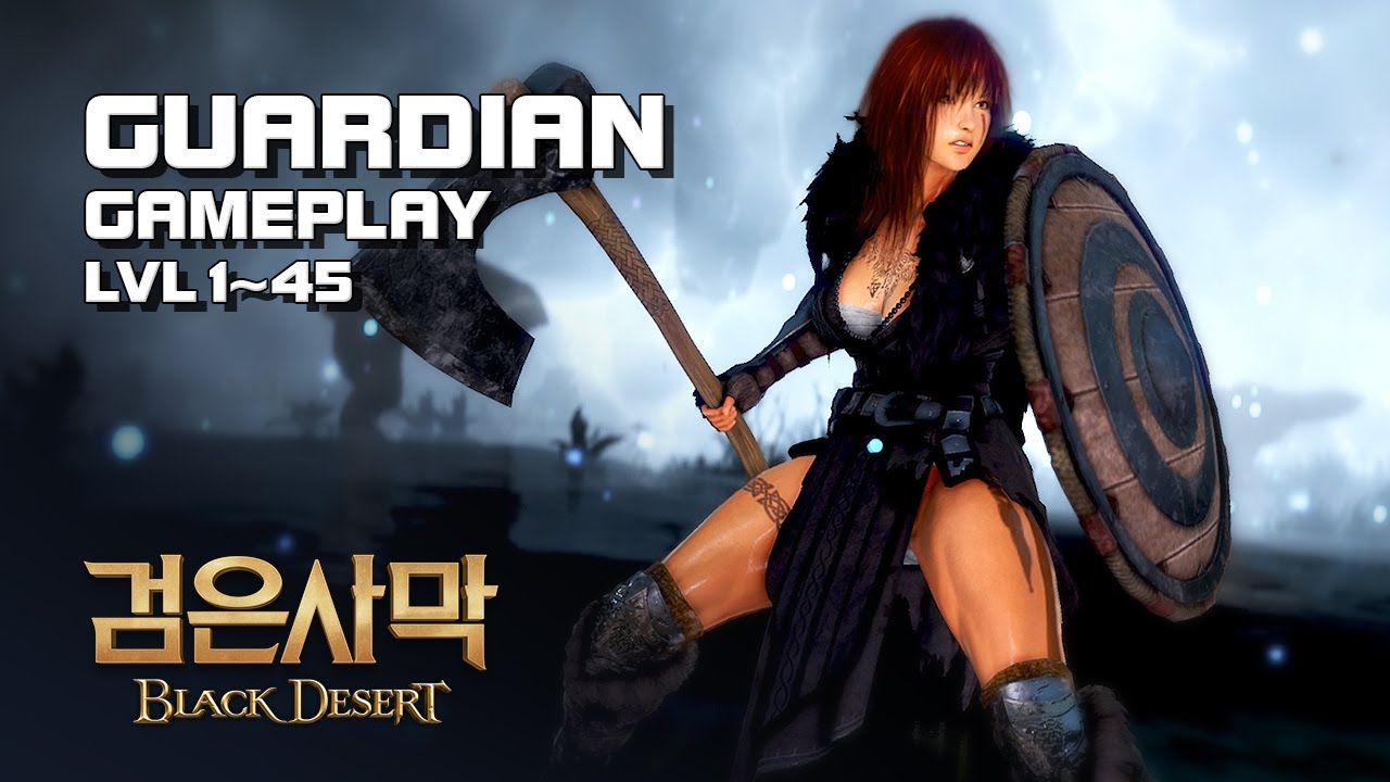 Black Desert - Guardian Gameplay - lvl 1~45 - PC - F2P - KR