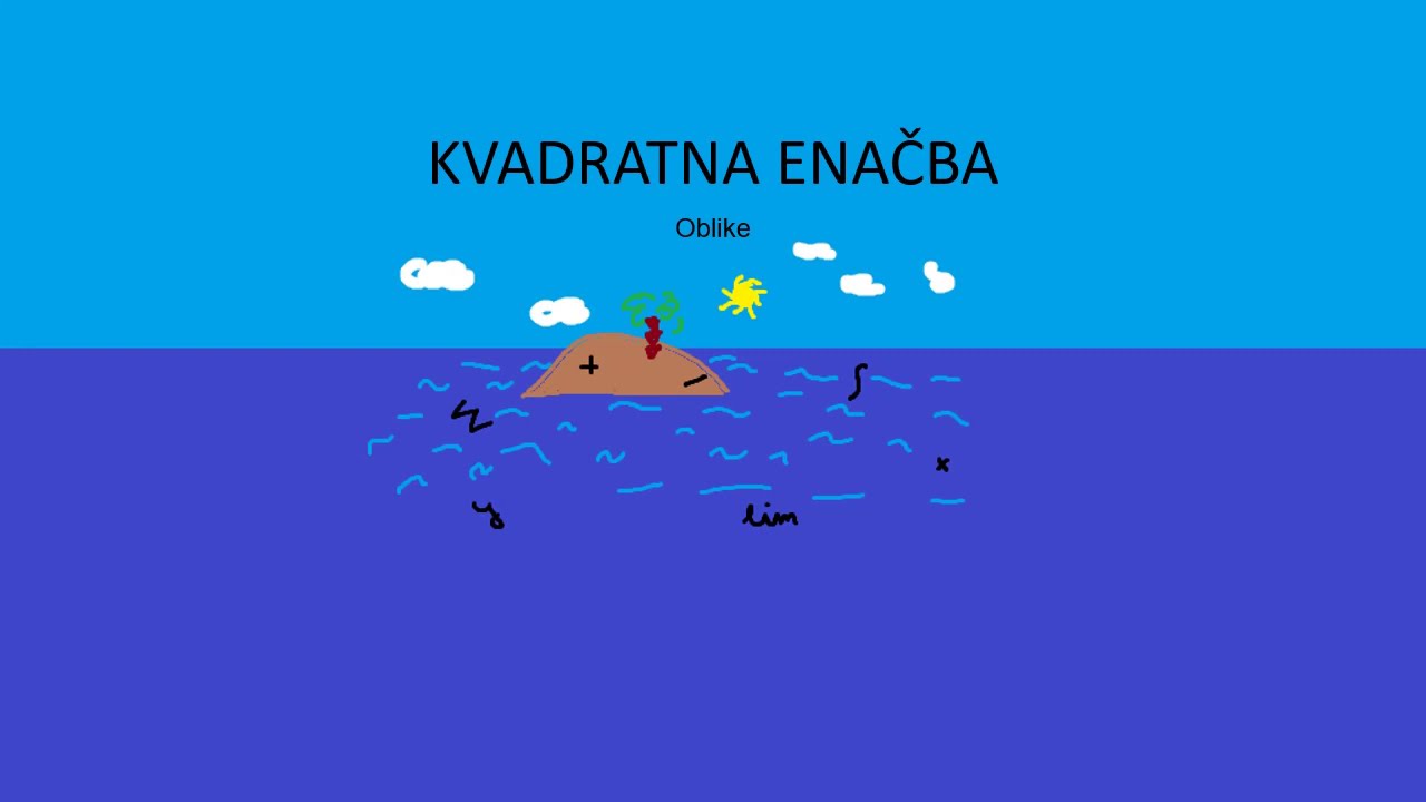Kvadratna enačba - definicija in vaje - 1.del