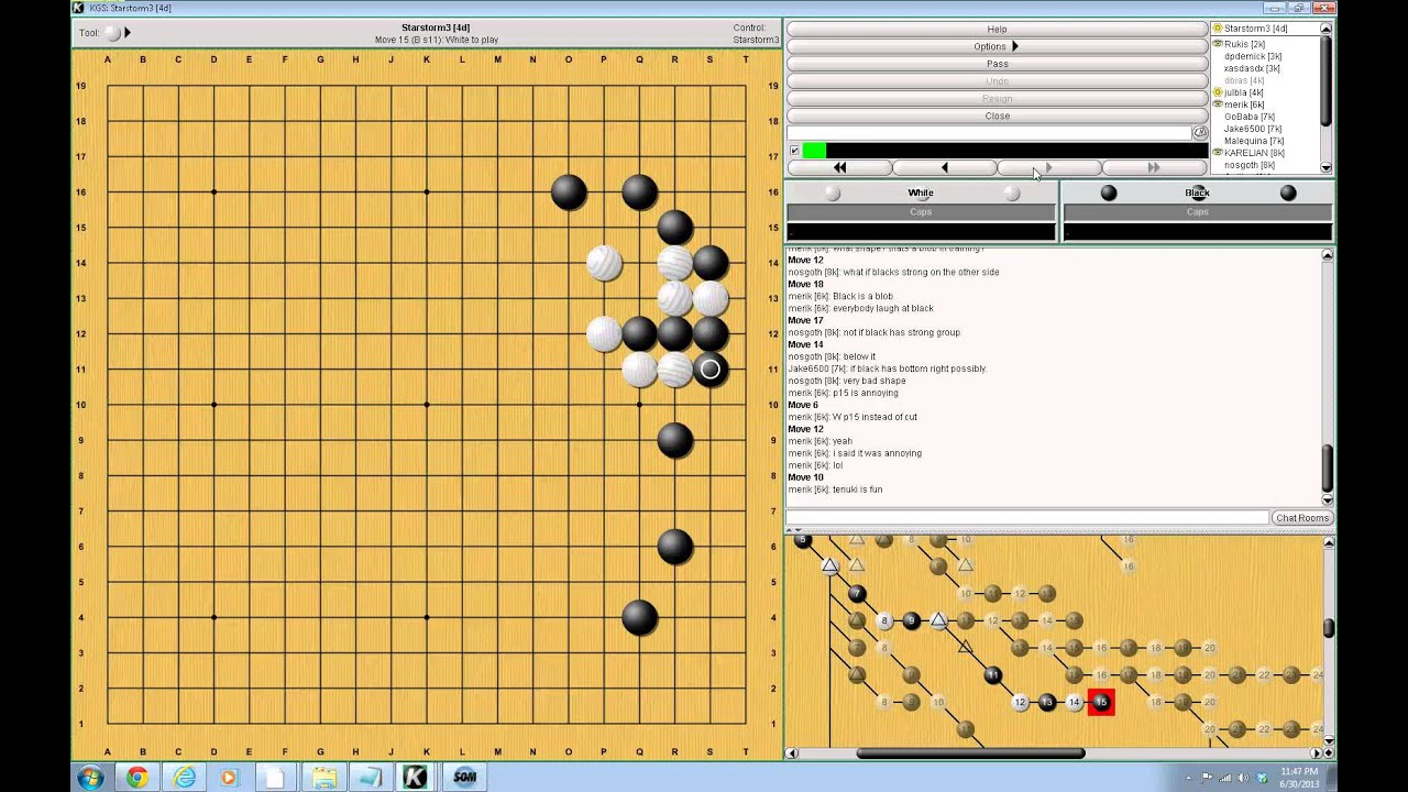 Starstorm3 [AGA 5dan/KGS 4dan] - KGS Go Lecture (Baduk/WeiQi) on 
