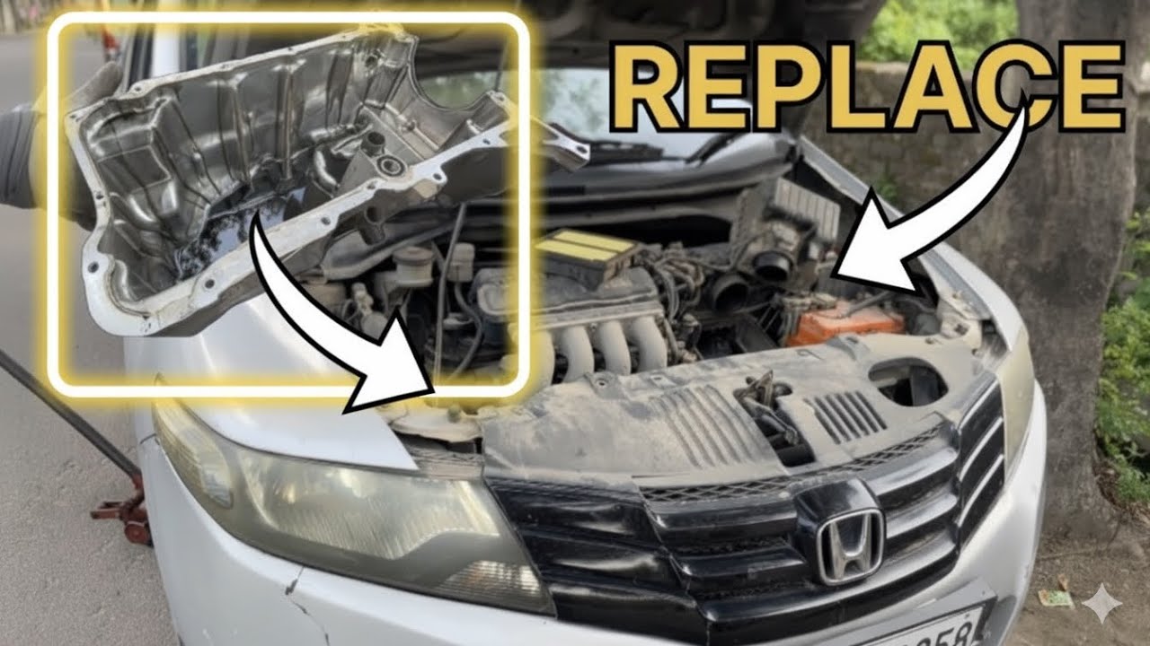 #honda city #ivtec #oil sump #replace