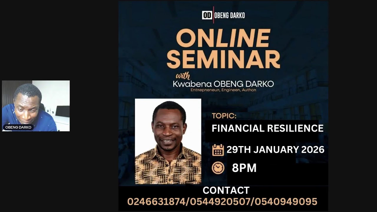 FINANCIAL RESILIENCE: ONLINE SEMINAR. 29TH JANUARY 2026