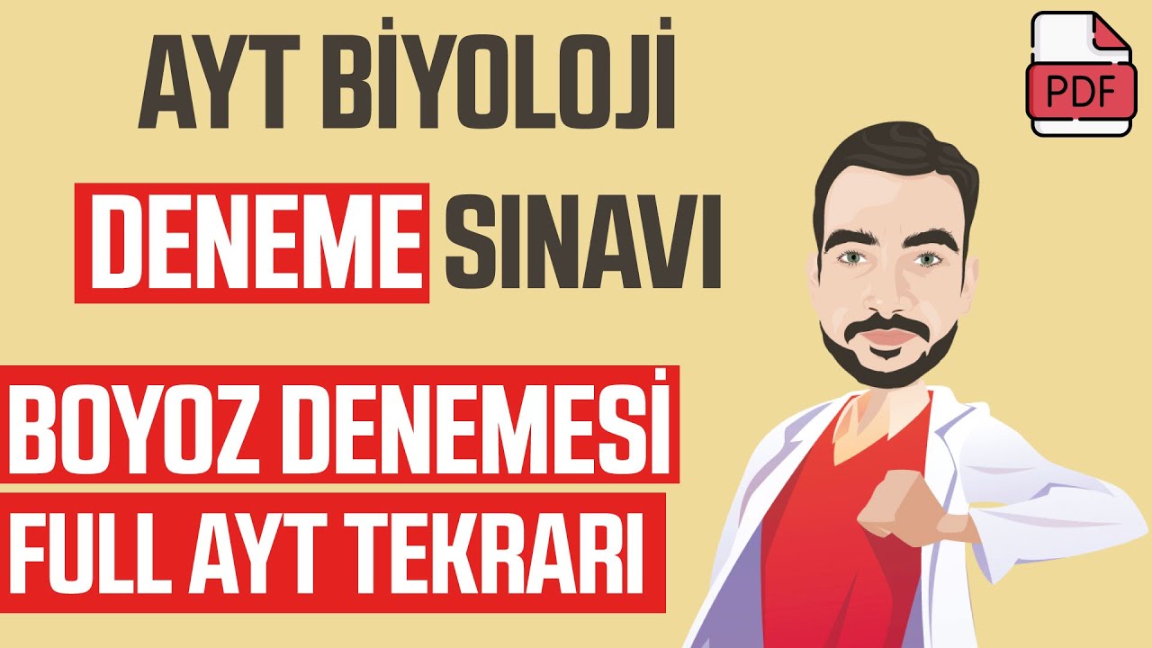 AYT Biyoloji Genel Tekrar Denemeleri l Boyoz Denemesi l PDF