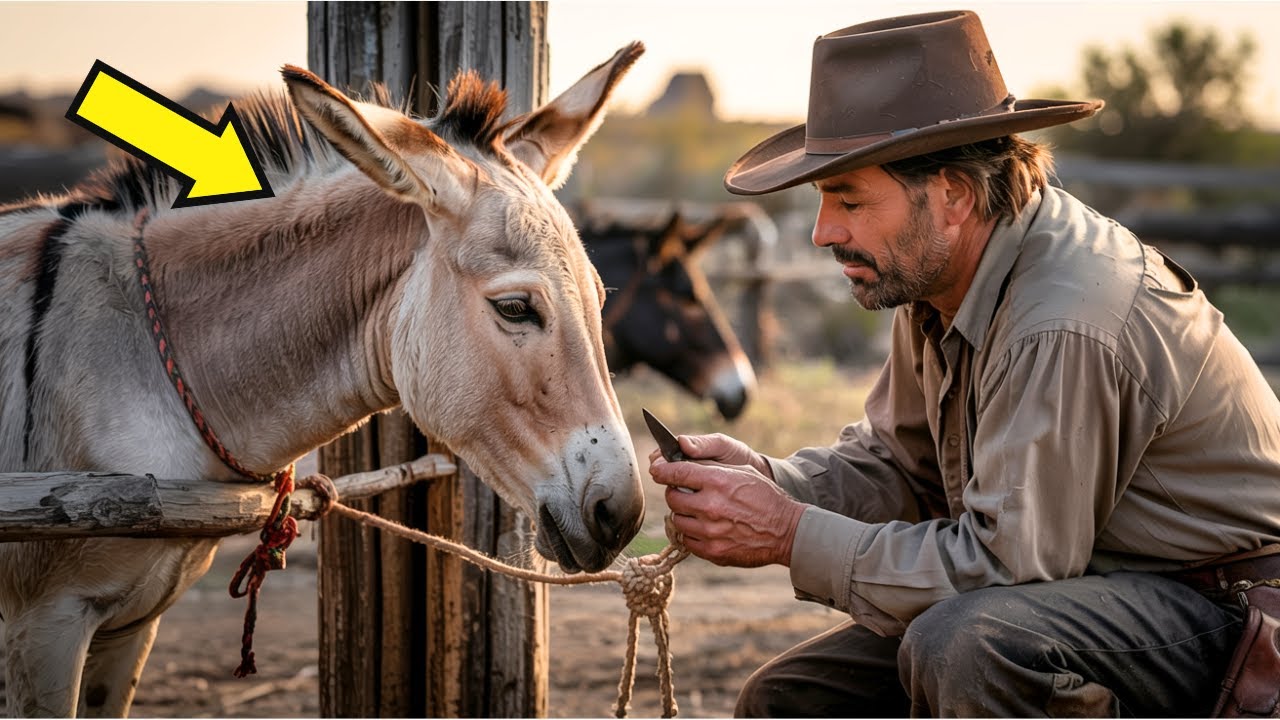 The Donkey Was Tied and Left to Starve... Until a Widowed Rancher Cut Her Free