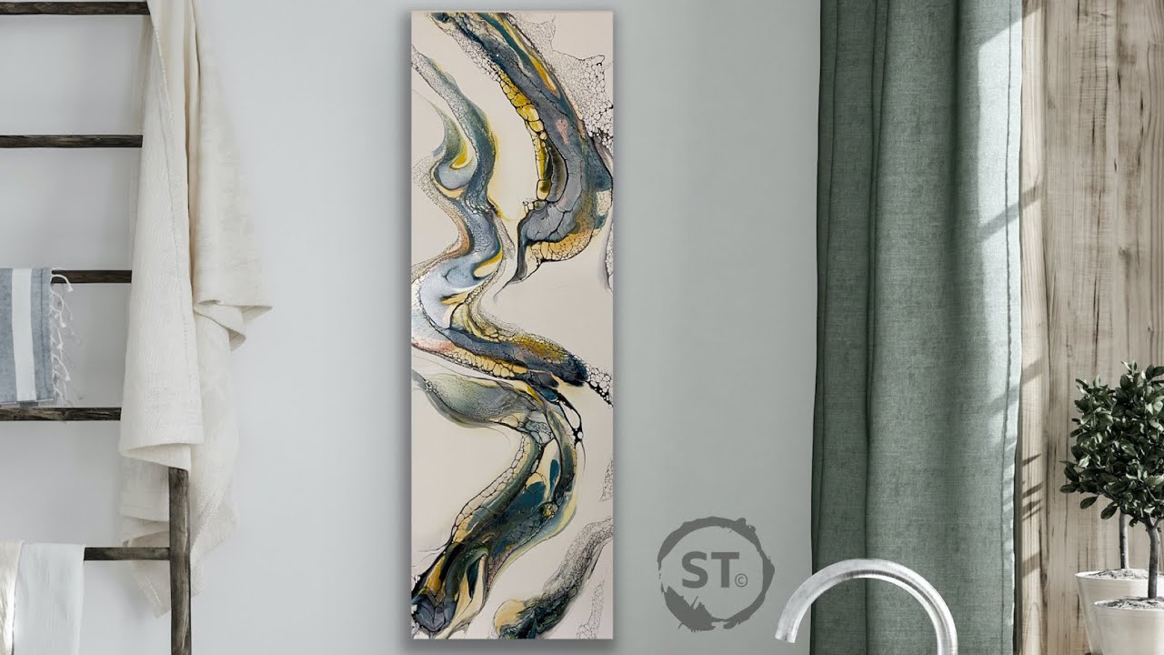 “Monarch” Large canvas Bloom Swipe!  Inspired by an old friend.💕