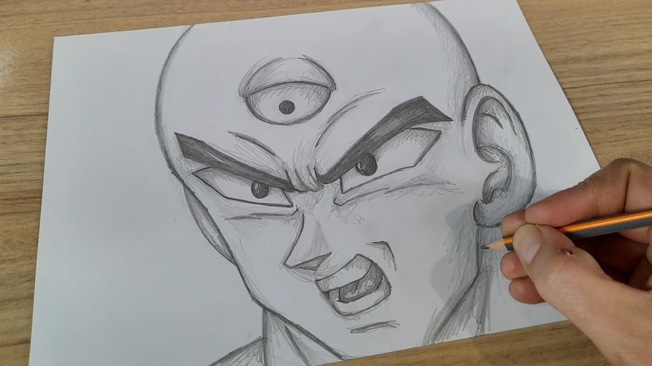 COMO DESENHAR o TENSHINHAN de DRAGON BALL SUPER
