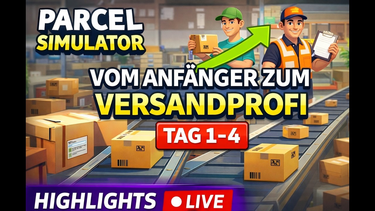 Parcel Simulator  (🔴LIVE) Vom Anfänger zum Versand Profi 📦| Part 1