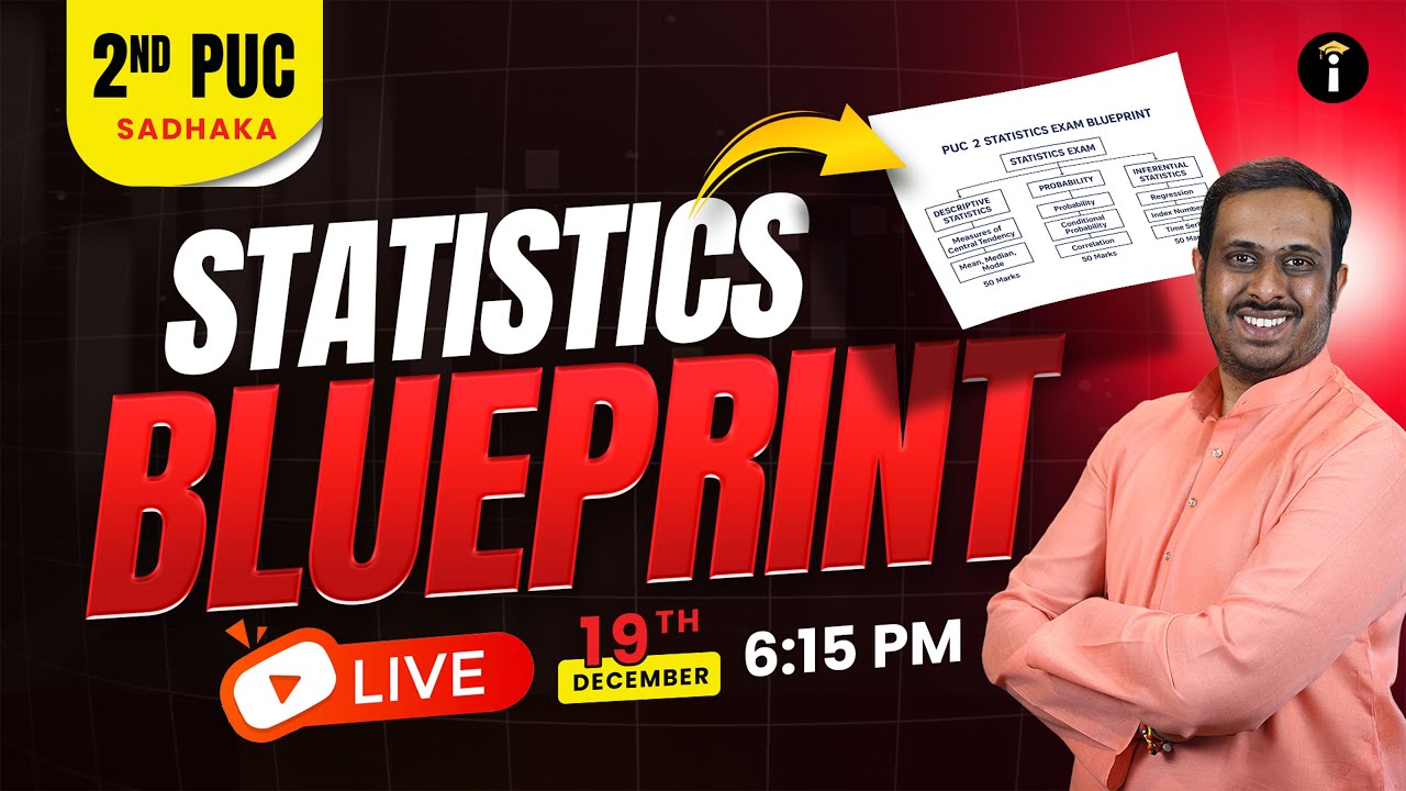 PU 2 Statistics Blueprint - 2026 LIVE 🔥 | Score Smart in Exams | Karnataka PU Board #examprep