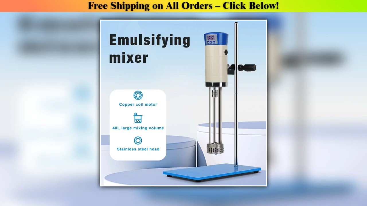 40L Digital Mixer Electric Homogeniser Shearing Emulsifier 220V Homogen Shear Mixing Machine Lab