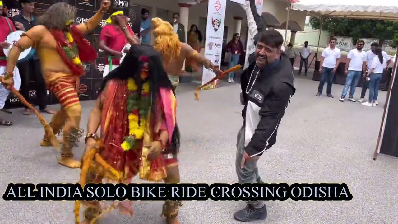 All India Solo Rider crossing Odisha