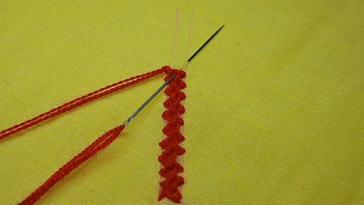 Double Chain Stitch || Basic Chain Stitch || Double Chain Selai || Hand Embroidery Design