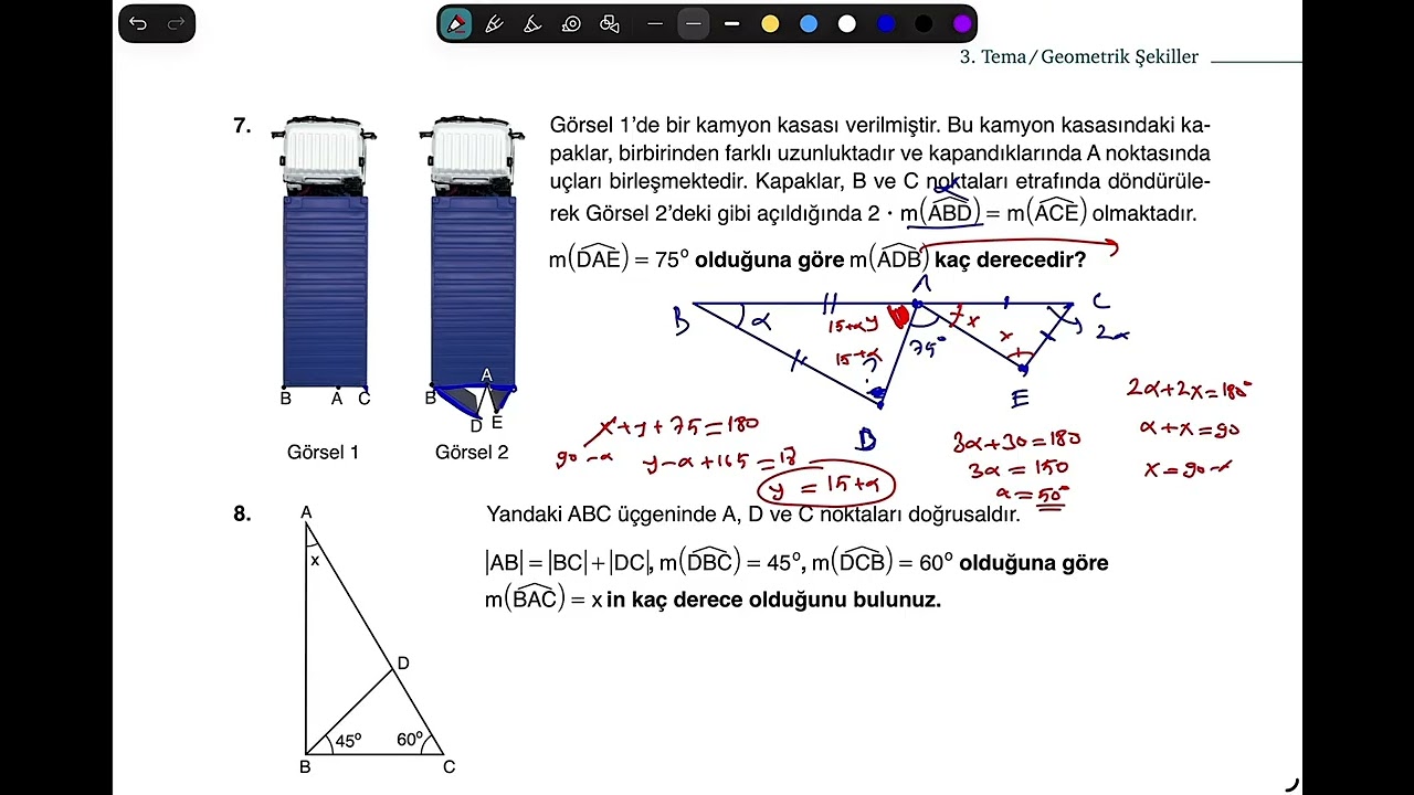 9. Sınıf MEB Matematik Kitabı (2025-2026) Sayfa 194 Ek Alıştırma Çözümleri