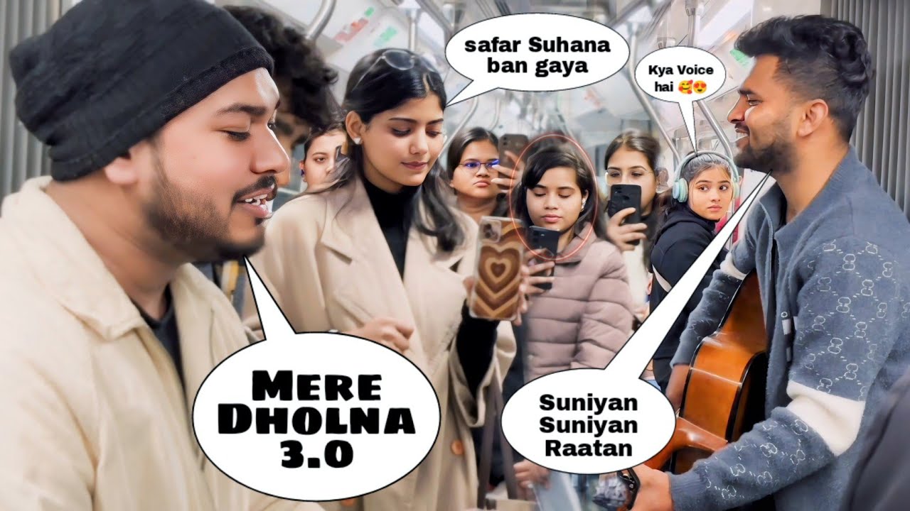 Two Boy's Back To Back 16 Minutes Singing Bollywood Hits Songs In Delhi Metro 🚇Crazy Public Reaction