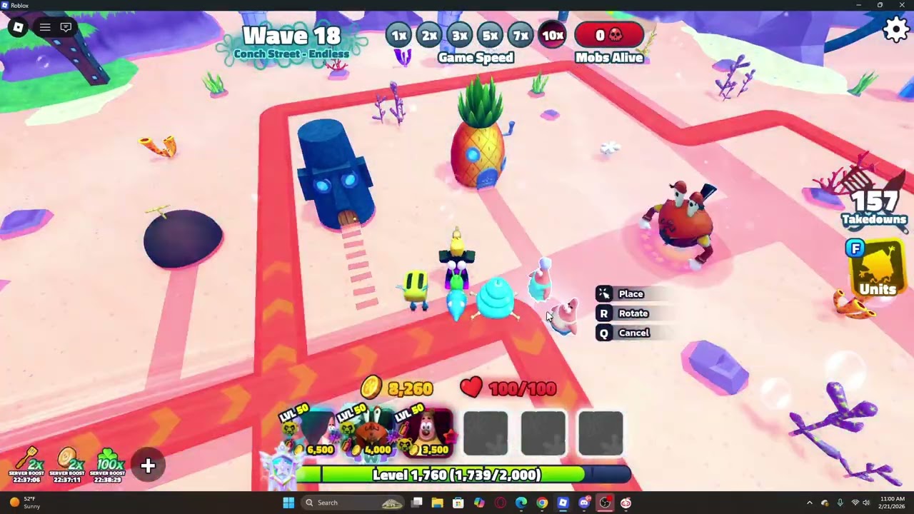 SHOWCASING EVERY CHEST UNIT IN SPONGEBOB TD