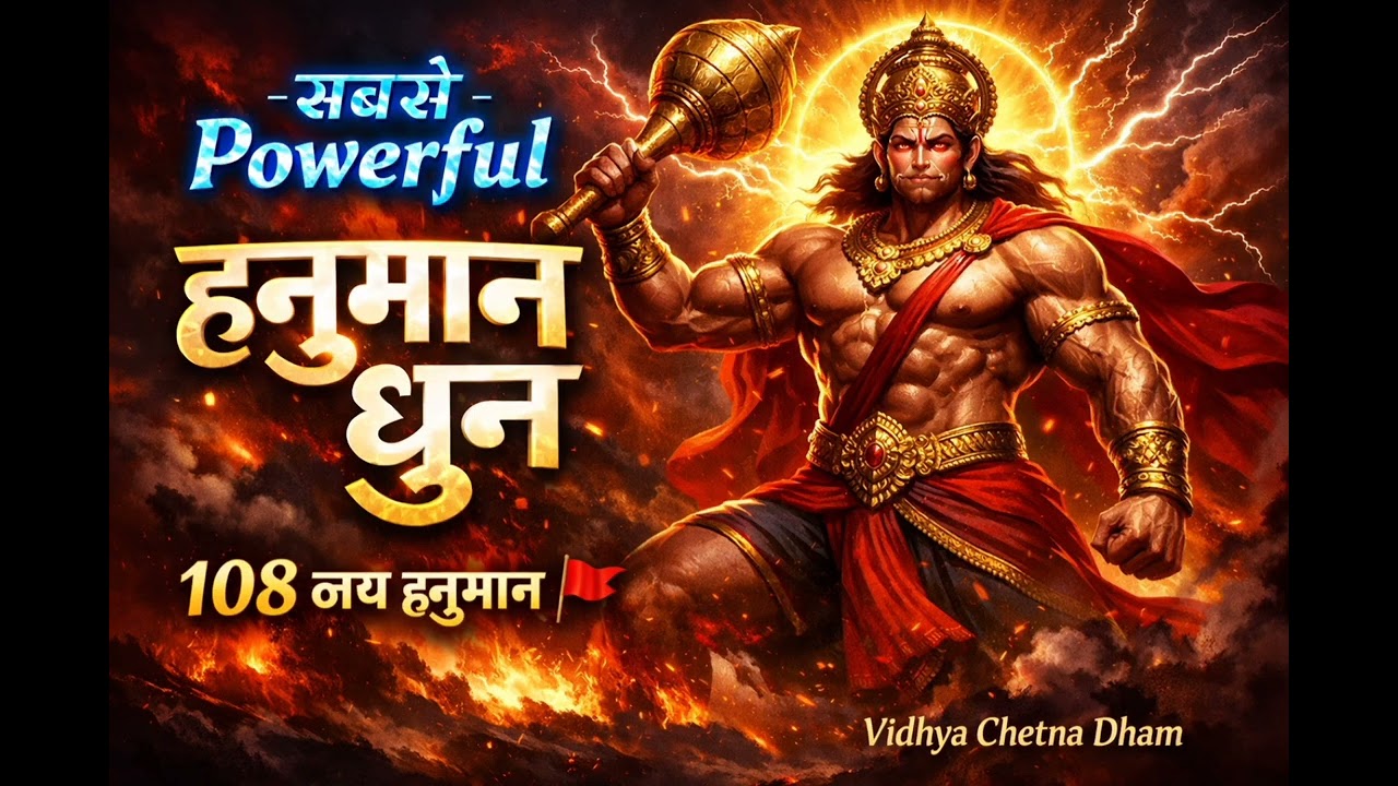 1 मिनट में 108 जय हनुमान 🚩 | Powerful Hanuman Dhun 2026