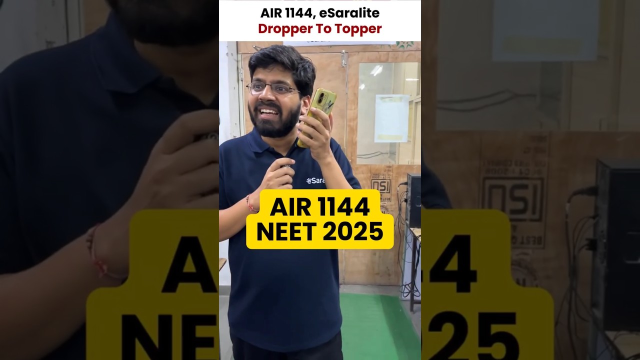 AIR 1144 🔥 Phod Diya 😎| NEET Result 2025 #shorts #esaral #neet2025 #neet #motivation