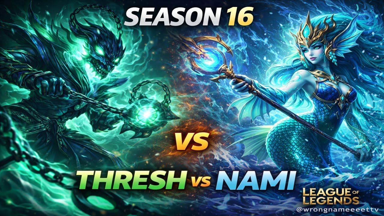 Thresh [Challenger smurf] - Season 16 gameplay - Thresh vs Nami