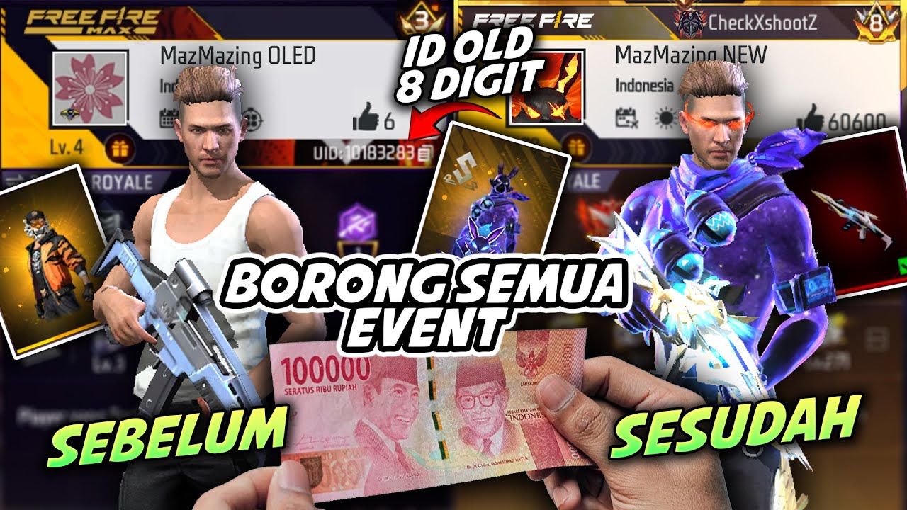 AKU BIKIN AKUN OLD PERTAMAKU JADI SULTAN DENGAN MODAL 100RIBU❗ UPGRADE XM8 SAMPAI MAX HABIS BRP DM?