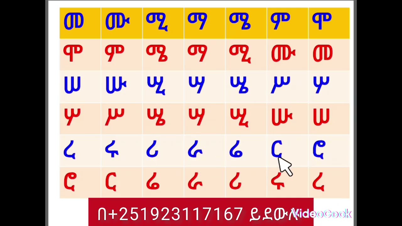 የአማርኛ ፊደላትን በቀላሉ መማር 