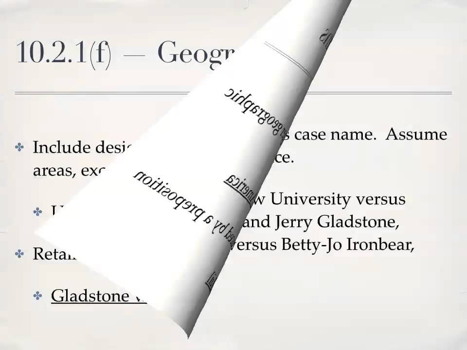 Case Name Abbreviations Part 2